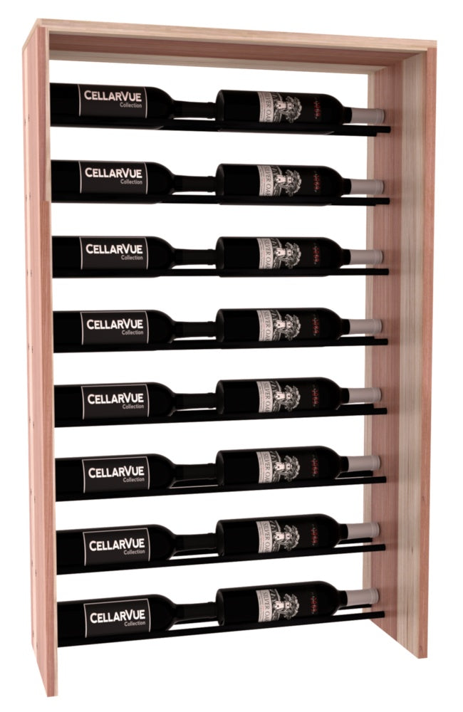 InstaCellar 26" Horizontal Top Display – Black Metal Rods – Grand Mahogany / Unstained