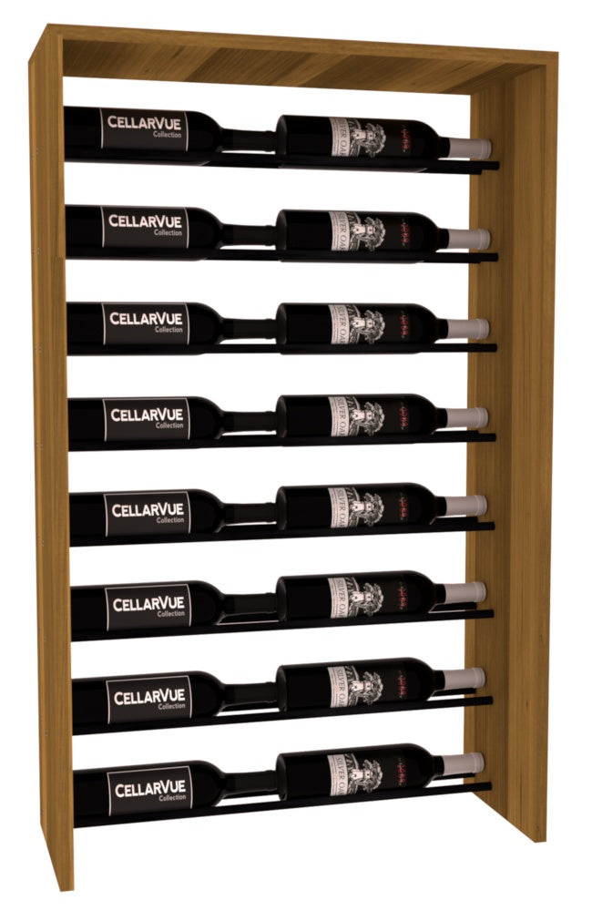 InstaCellar 26" Horizontal Top Display – Black Metal Rods – Grand Mahogany / Oak stained