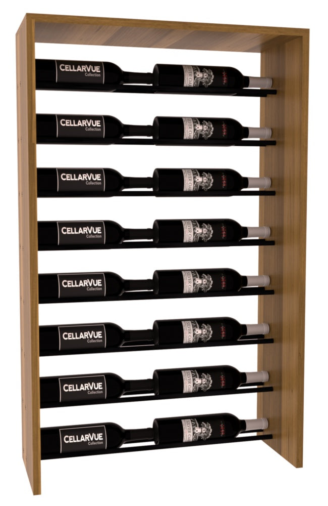 InstaCellar 26" Horizontal Top Display – Black Metal Rods – Grand Mahogany / Oak stained