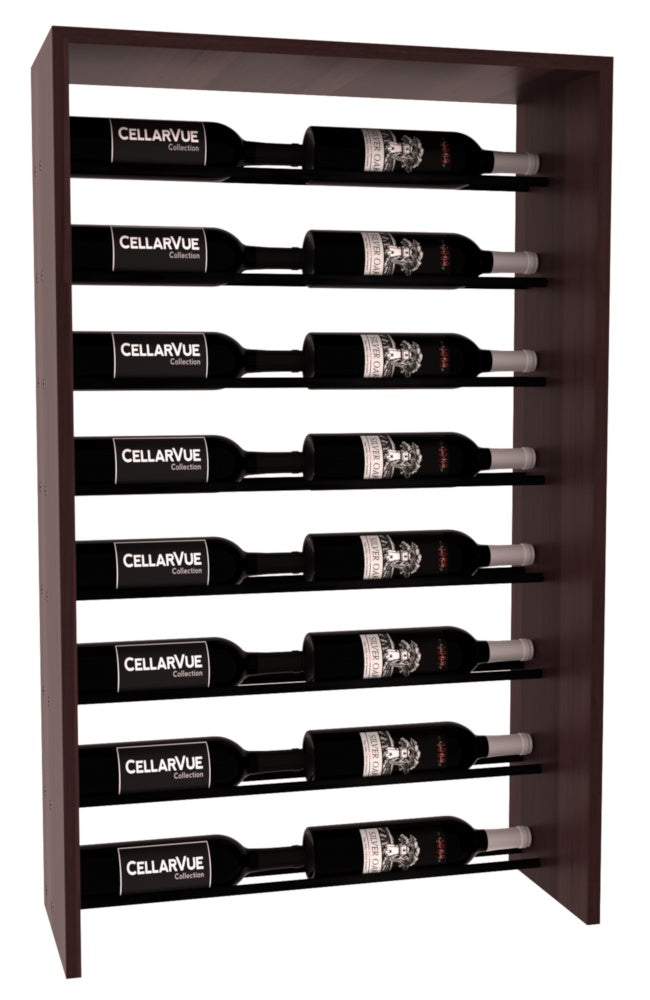 InstaCellar 26" Horizontal Top Display – Black Metal Rods – Grand Mahogany / Walnut stained