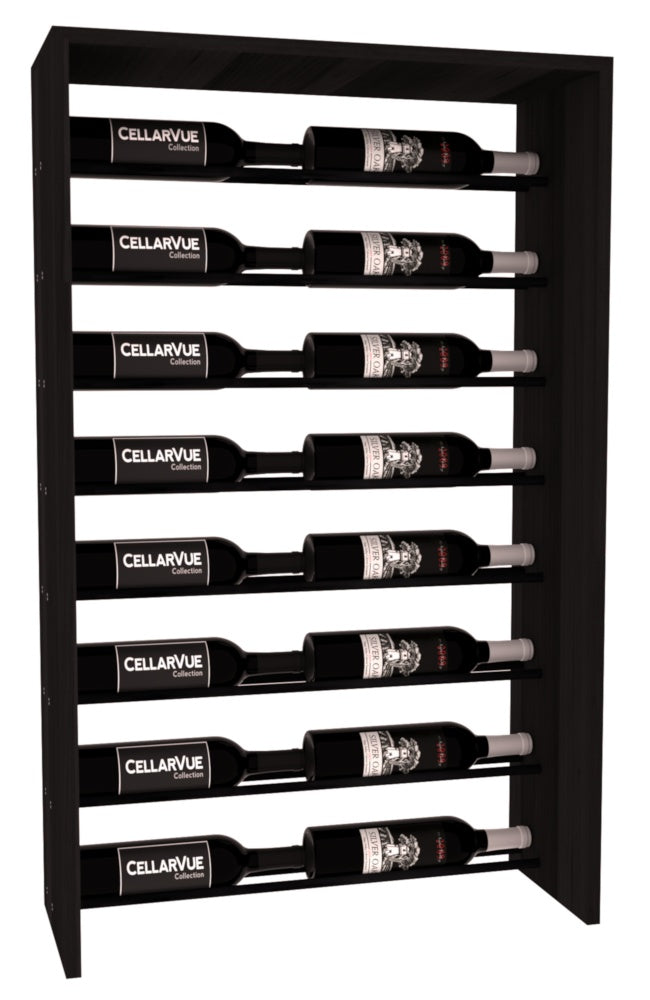 InstaCellar 26" Horizontal Top Display – Black Metal Rods – Grand Mahogany / Black stained