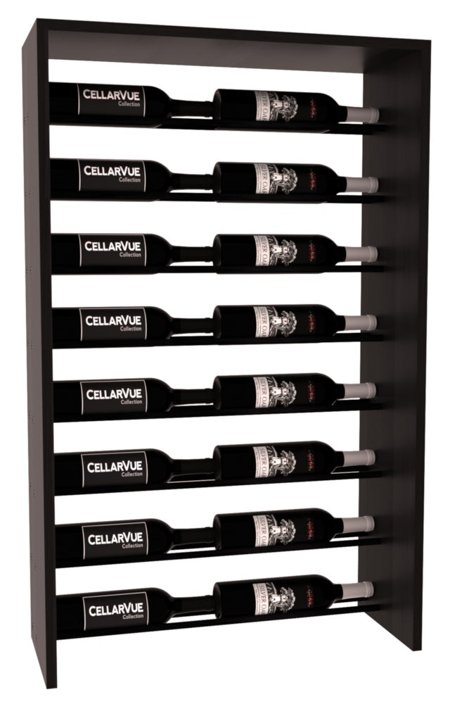 InstaCellar 26" Horizontal Top Display – Black Metal Rods – Grand Mahogany / Black stained