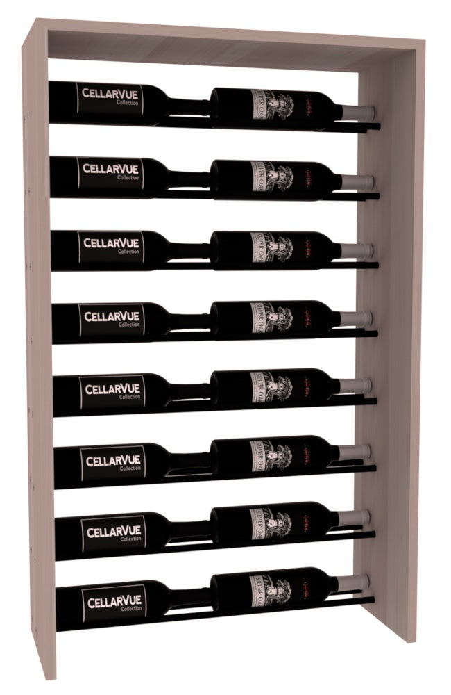 InstaCellar 26" Horizontal Top Display – Black Metal Rods – Grand Mahogany / Greywash stained