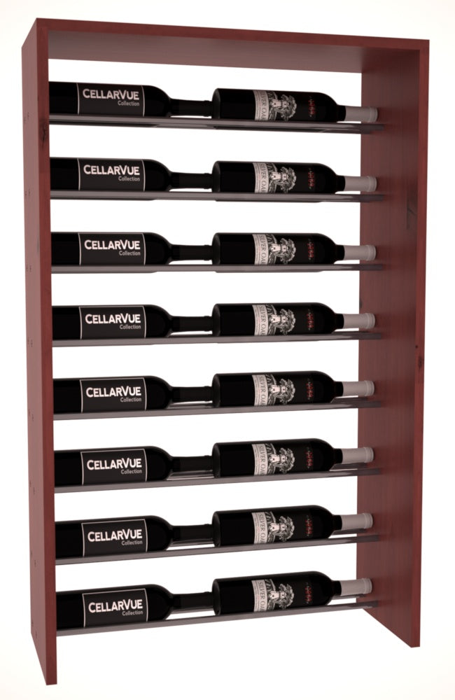 InstaCellar 26" Horizontal Top Display – Gunmetal Rods – Knotty Alder / Cherry stained