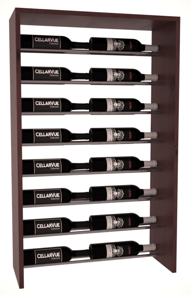 InstaCellar 26" Horizontal Top Display – Gunmetal Rods – Knotty Alder / Walnut stained