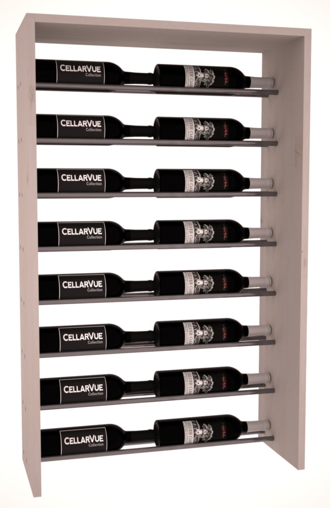InstaCellar 26" Horizontal Top Display – Gunmetal Rods – Knotty Alder / Greywash stained