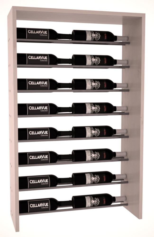 InstaCellar 26" Horizontal Top Display – Gunmetal Rods – Knotty Alder / Greywash stained