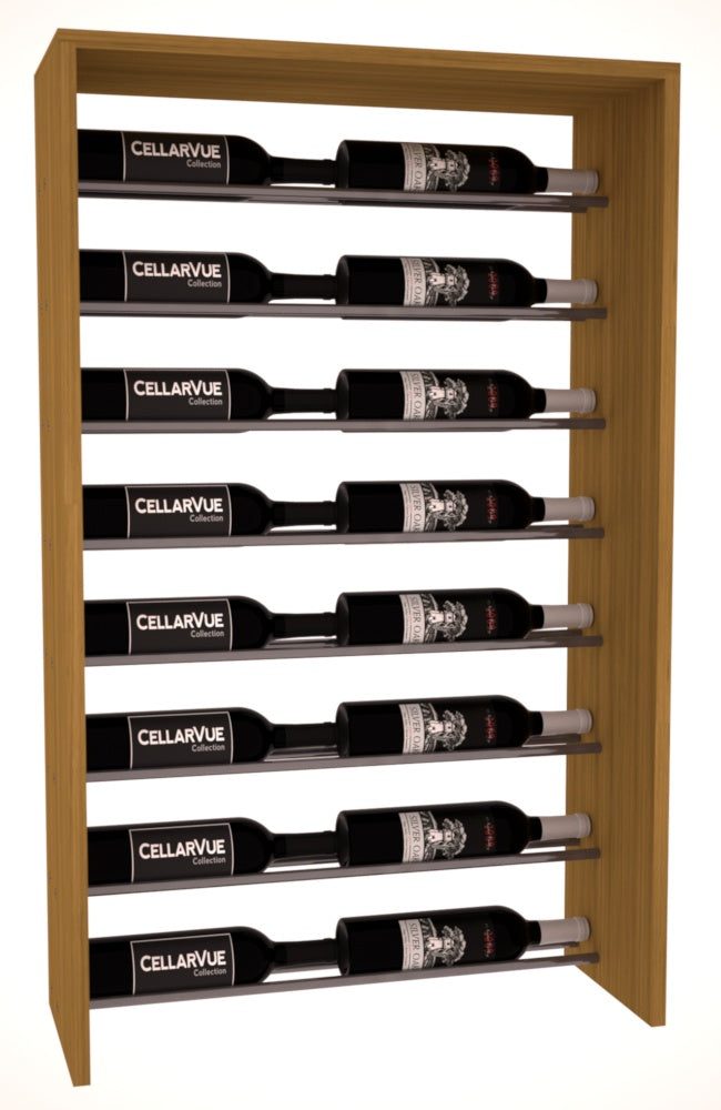InstaCellar 26" Horizontal Top Display – Gunmetal Rods – Grand Mahogany / Oak stained