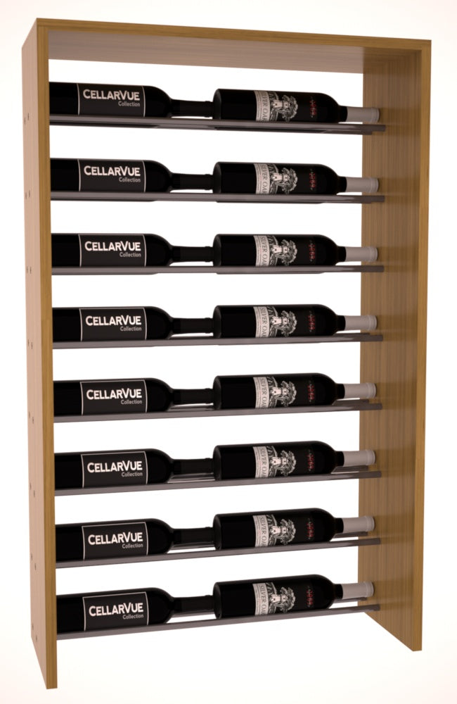 InstaCellar 26" Horizontal Top Display – Gunmetal Rods – Grand Mahogany / Oak stained