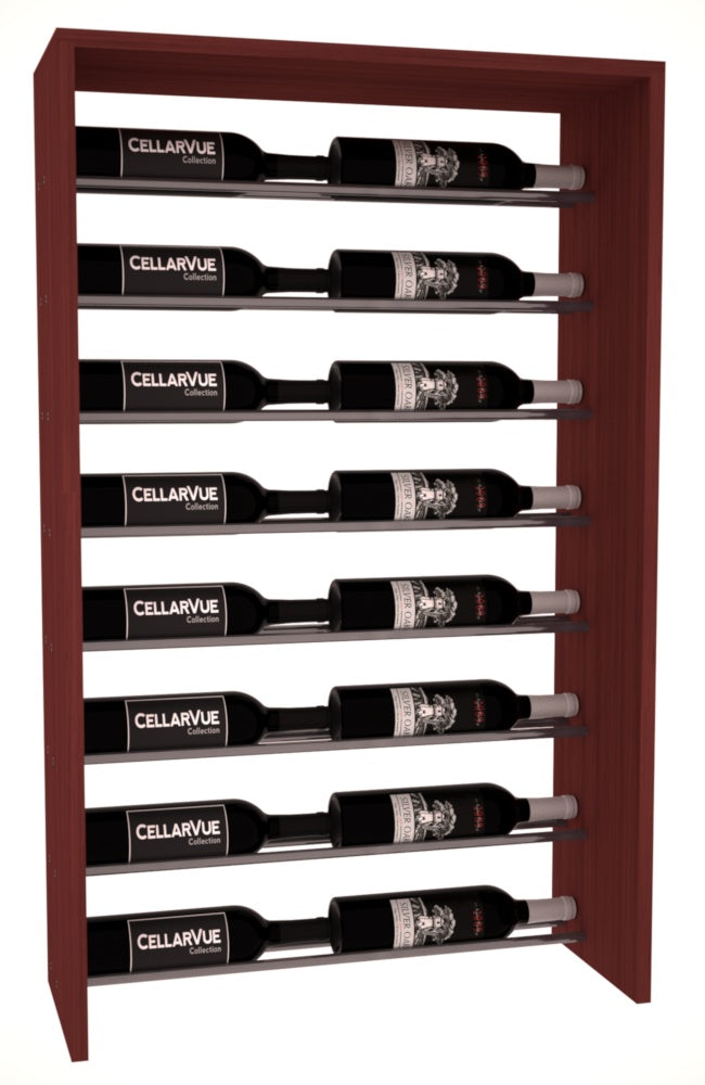 InstaCellar 26" Horizontal Top Display – Gunmetal Rods – Grand Mahogany / Cherry stained