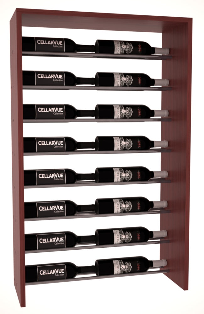 InstaCellar 26" Horizontal Top Display – Gunmetal Rods – Grand Mahogany / Cherry stained