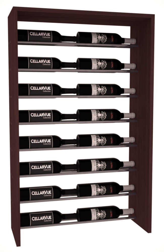 InstaCellar 26" Horizontal Top Display – Gunmetal Rods – Grand Mahogany / Walnut stained