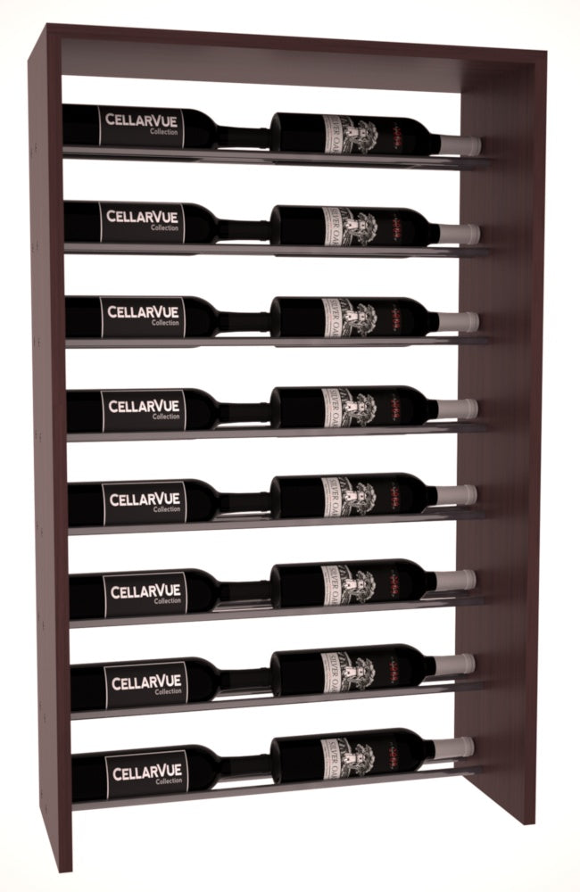 InstaCellar 26" Horizontal Top Display – Gunmetal Rods – Grand Mahogany / Walnut stained