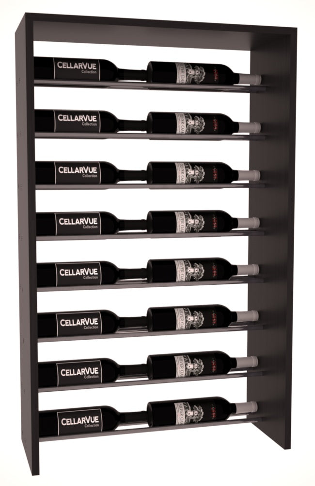 InstaCellar 26" Horizontal Top Display – Gunmetal Rods – Grand Mahogany / Black stained