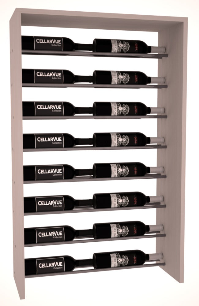 InstaCellar 26" Horizontal Top Display – Gunmetal Rods – Grand Mahogany / Greywash stained