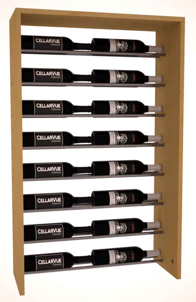 InstaCellar 26" Horizontal Top Display – Gunmetal Rods – Ponderosa Pine / Oak stained