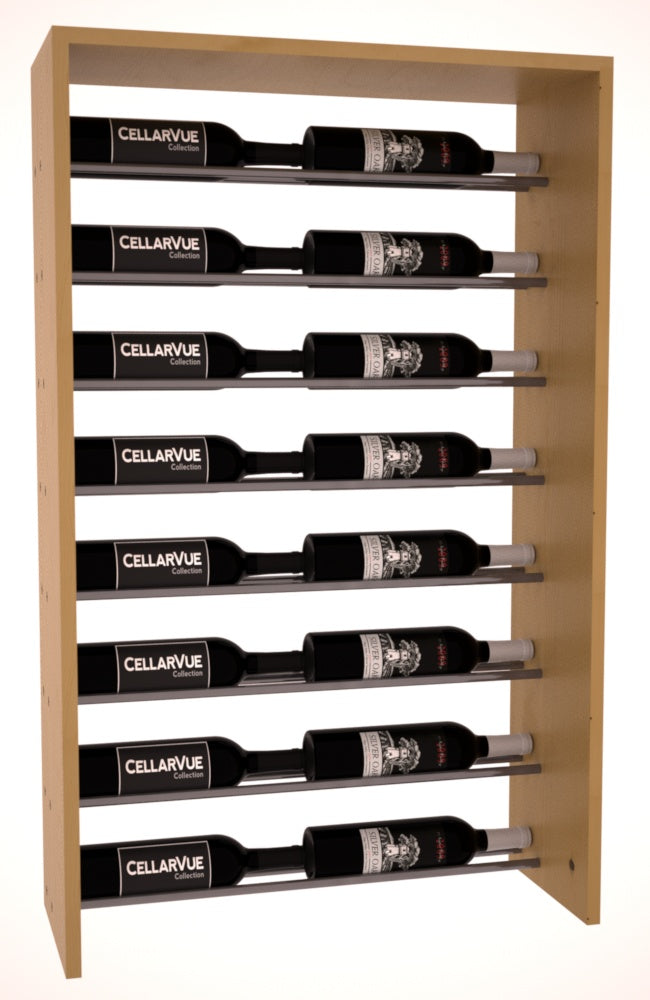InstaCellar 26" Horizontal Top Display – Gunmetal Rods – Ponderosa Pine / Oak stained