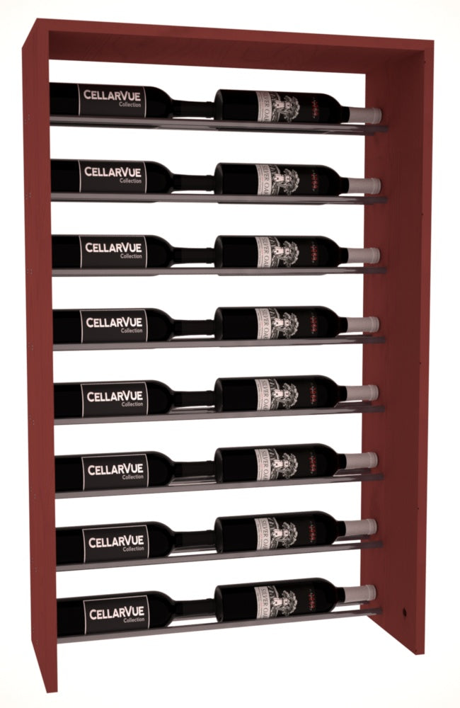 InstaCellar 26" Horizontal Top Display – Gunmetal Rods – Ponderosa Pine / Cherry stained