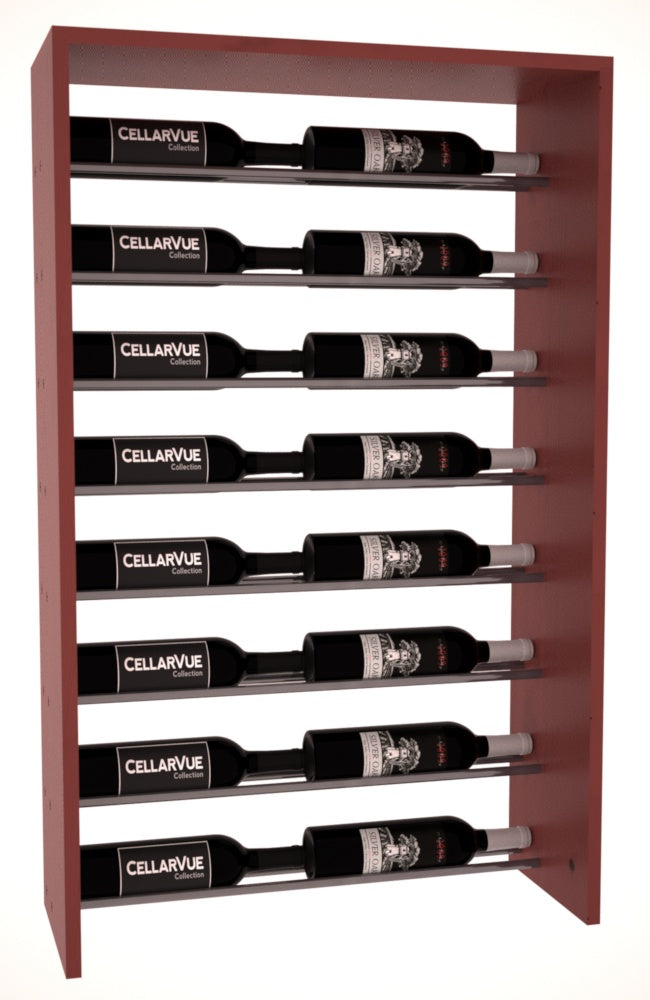 InstaCellar 26" Horizontal Top Display – Gunmetal Rods – Ponderosa Pine / Cherry stained