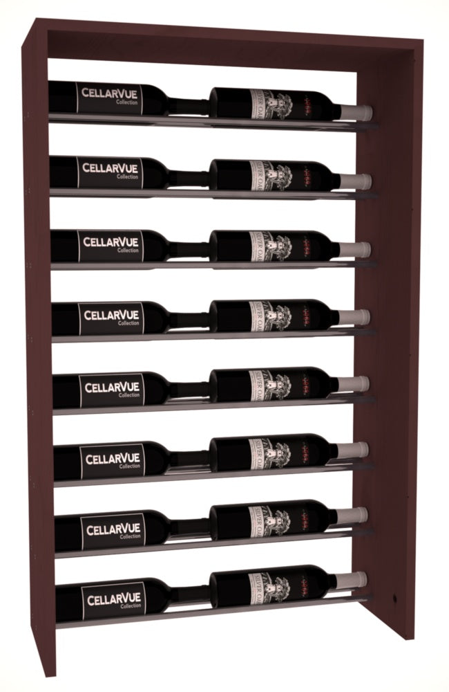 InstaCellar 26" Horizontal Top Display – Gunmetal Rods – Ponderosa Pine / Walnut stained
