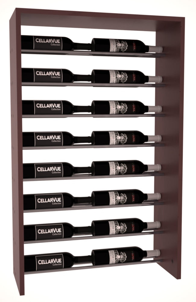 InstaCellar 26" Horizontal Top Display – Gunmetal Rods – Ponderosa Pine / Walnut stained