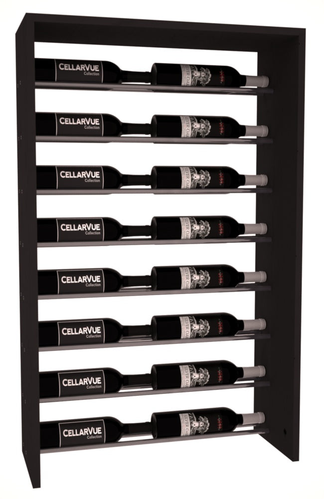 InstaCellar 26" Horizontal Top Display – Gunmetal Rods – Ponderosa Pine / Black stained