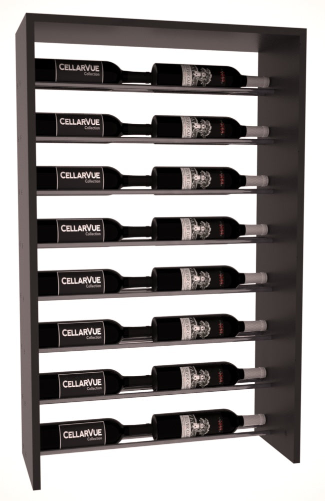 InstaCellar 26" Horizontal Top Display – Gunmetal Rods – Ponderosa Pine / Black stained