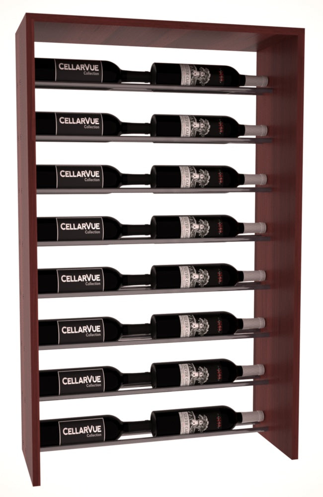 InstaCellar 26" Horizontal Top Display – Gunmetal Rods – Premium Redwood / Cherry stained