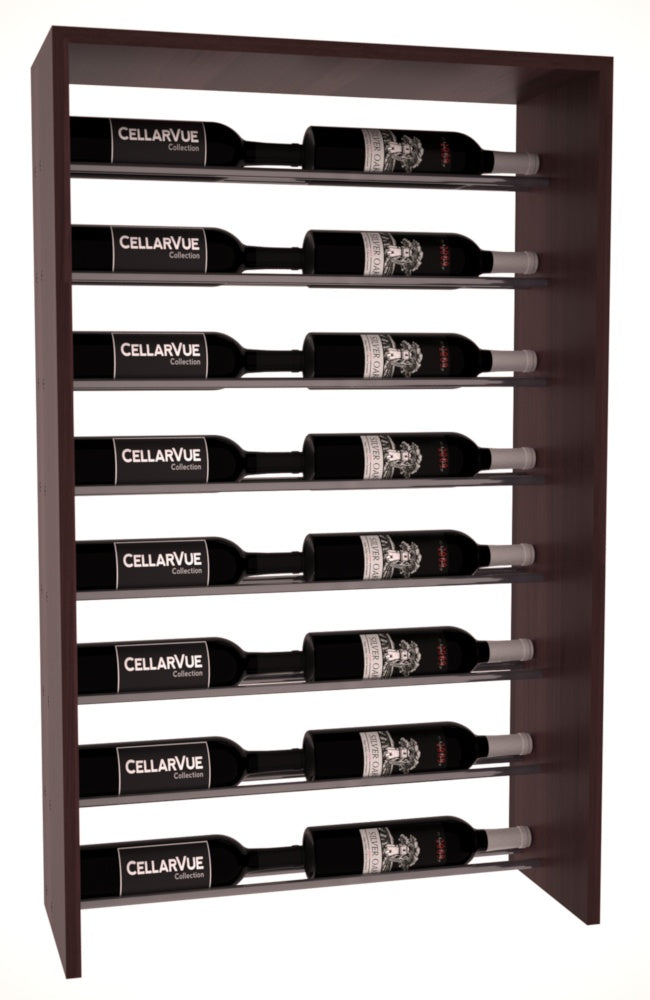 InstaCellar 26" Horizontal Top Display – Gunmetal Rods – Premium Redwood / Walnut stained