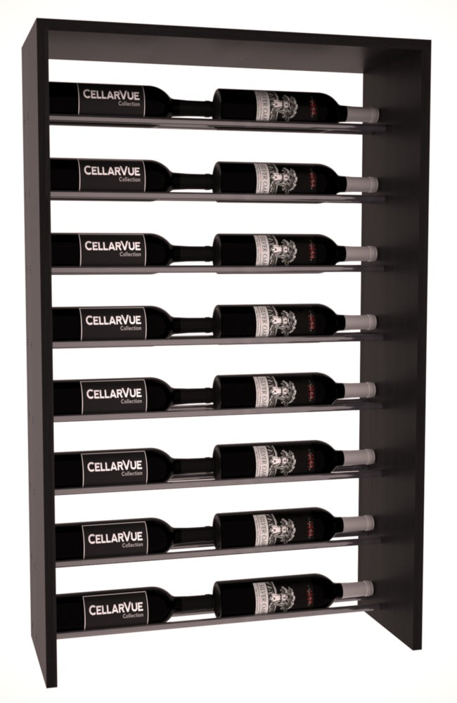 InstaCellar 26" Horizontal Top Display – Gunmetal Rods – Premium Redwood / Black stained