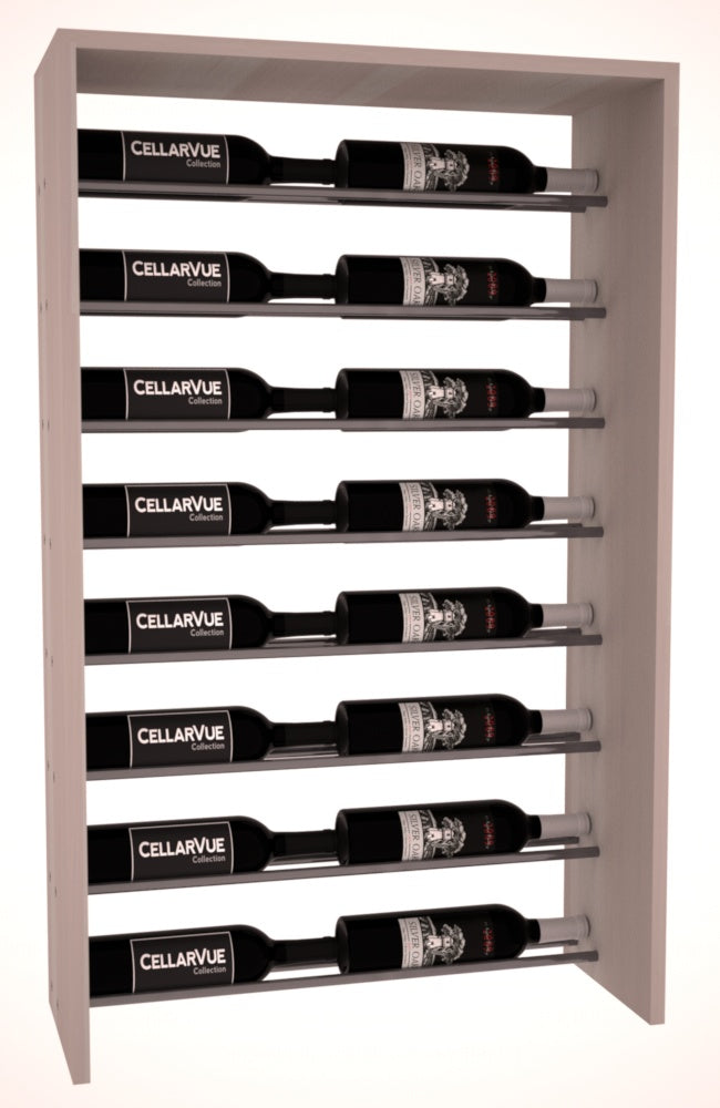 InstaCellar 26" Horizontal Top Display – Gunmetal Rods – Premium Redwood / Greywash stained