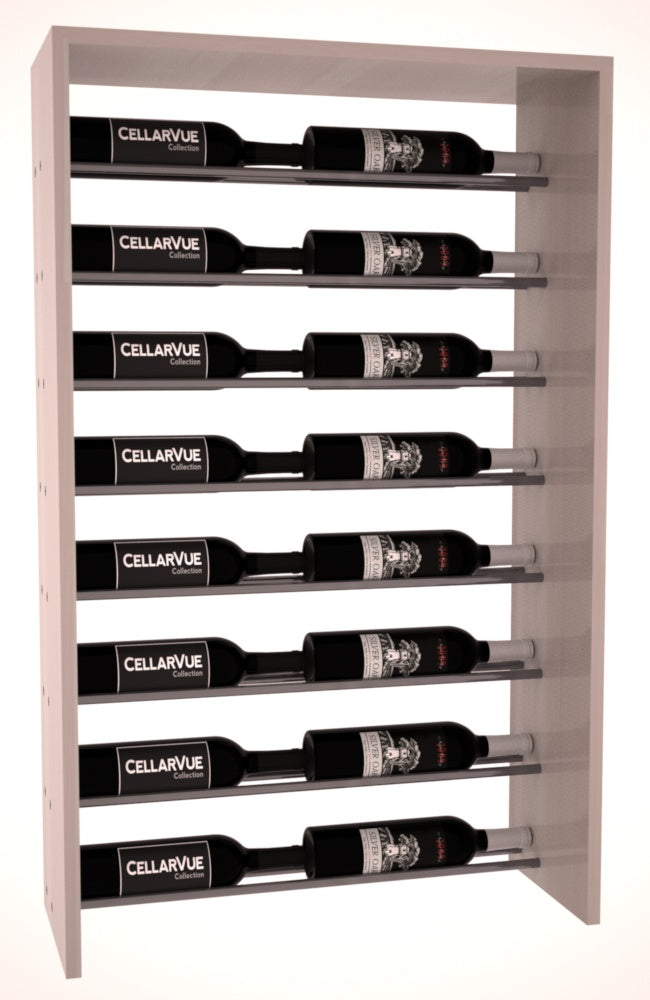 InstaCellar 26" Horizontal Top Display – Gunmetal Rods – Premium Redwood / Greywash stained