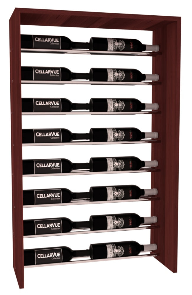 InstaCellar 26" Horizontal Top Display – Premium Redwood / Oak stained