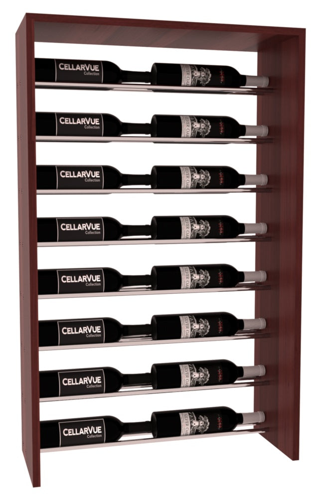 InstaCellar 26" Horizontal Top Display – Premium Redwood / Cherry stained