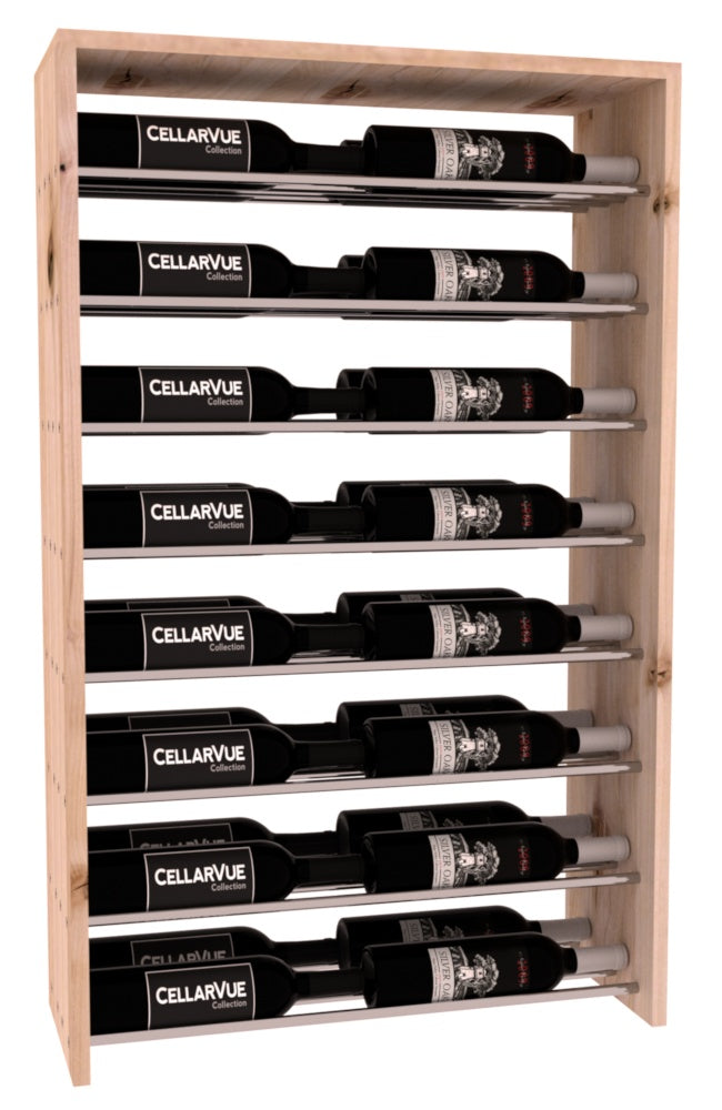 InstaCellar 26" Horizontal Double Deep Top Display – Knotty Alder / Oak stained