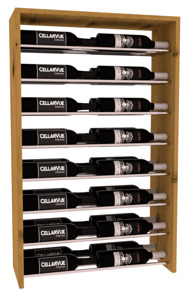 InstaCellar 26" Horizontal Double Deep Top Display – Knotty Alder / Cherry stained