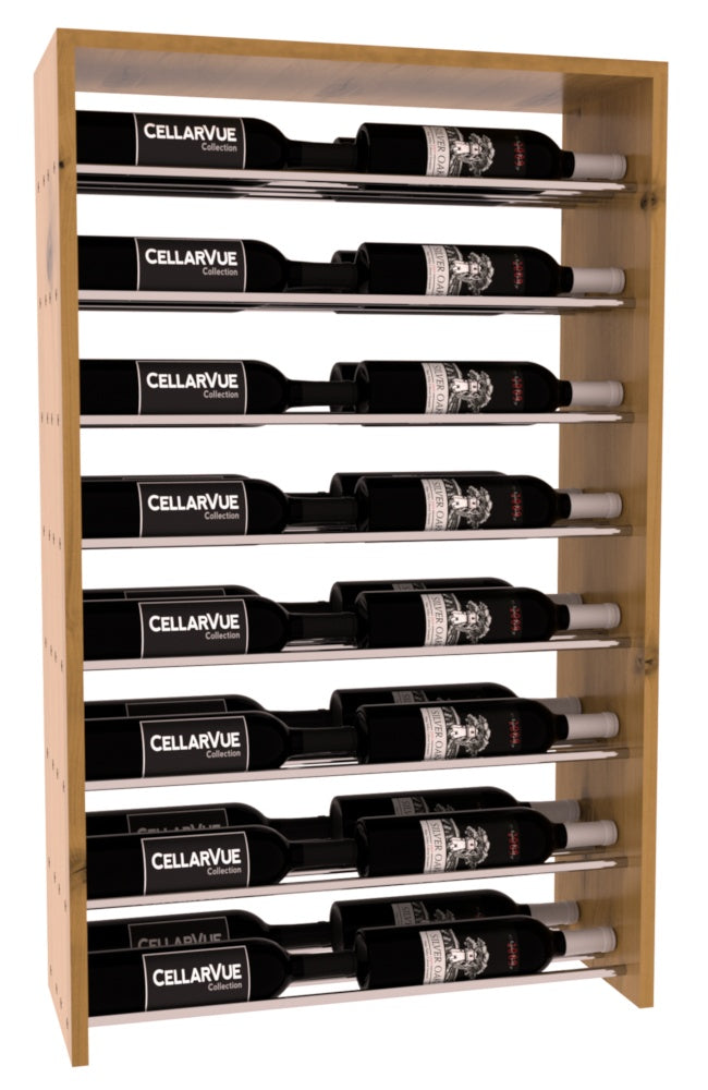 InstaCellar 26" Horizontal Double Deep Top Display – Knotty Alder / Walnut stained
