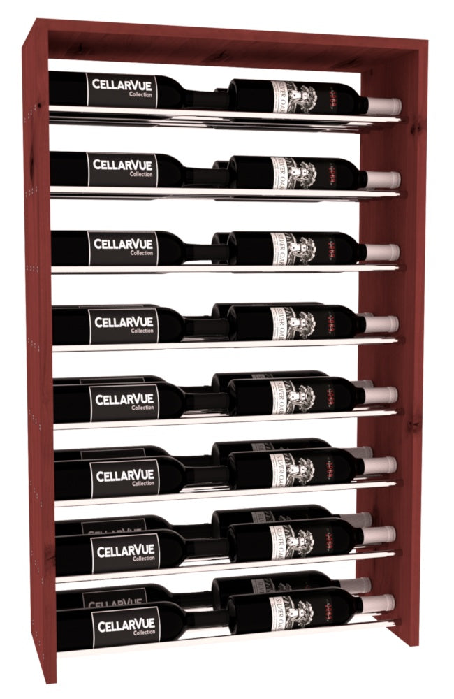 InstaCellar 26" Horizontal Double Deep Top Display – Knotty Alder / Walnut stained