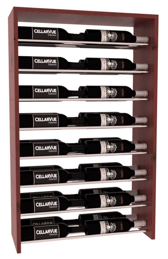 InstaCellar 26" Horizontal Double Deep Top Display – Knotty Alder / Black stained