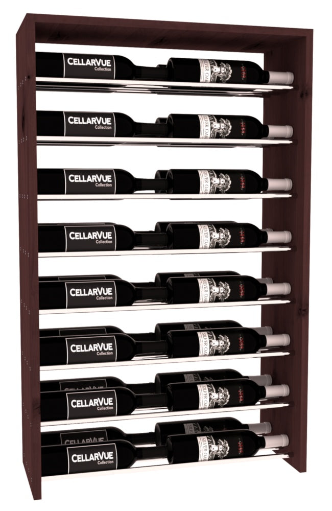 InstaCellar 26" Horizontal Double Deep Top Display – Knotty Alder / Black stained