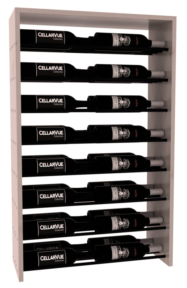 InstaCellar 26" Horizontal Double Deep Top Display – Black Metal Rods – Grand Mahogany / Oak stained