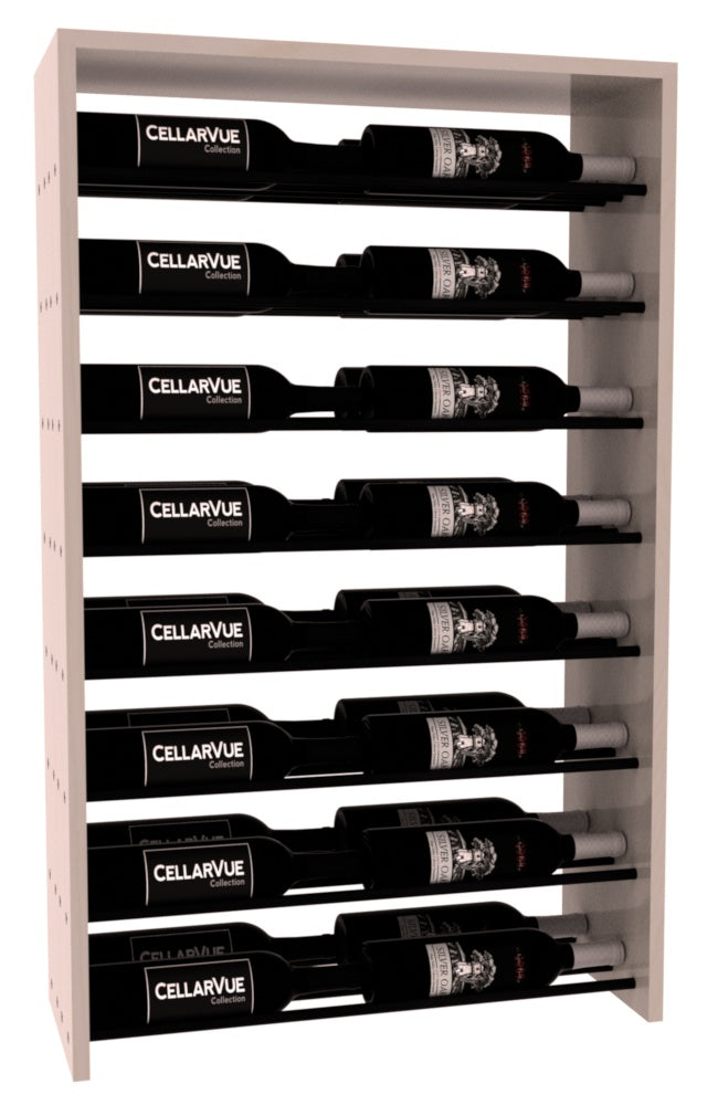 InstaCellar 26" Horizontal Double Deep Top Display – Black Metal Rods – Premium Redwood / Oak stained