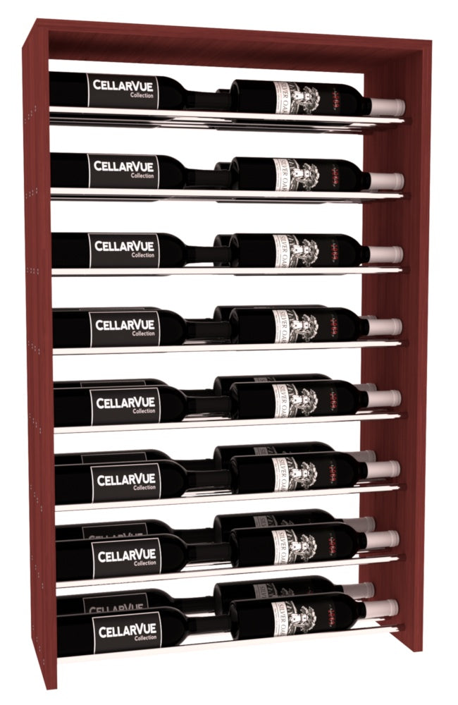 InstaCellar 26" Horizontal Double Deep Top Display – Grand Mahogany / Walnut stained