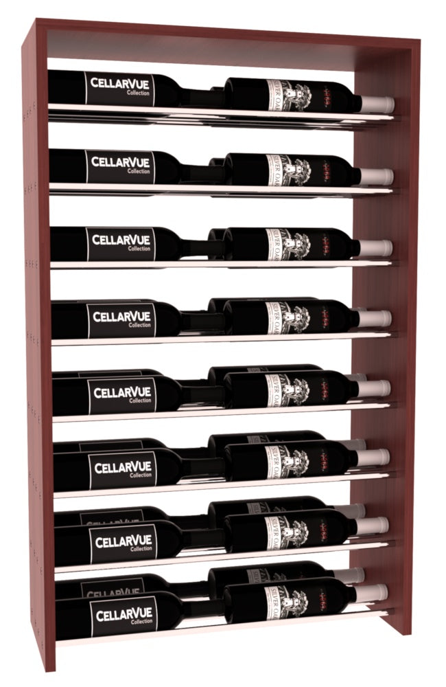 InstaCellar 26" Horizontal Double Deep Top Display – Grand Mahogany / Black stained