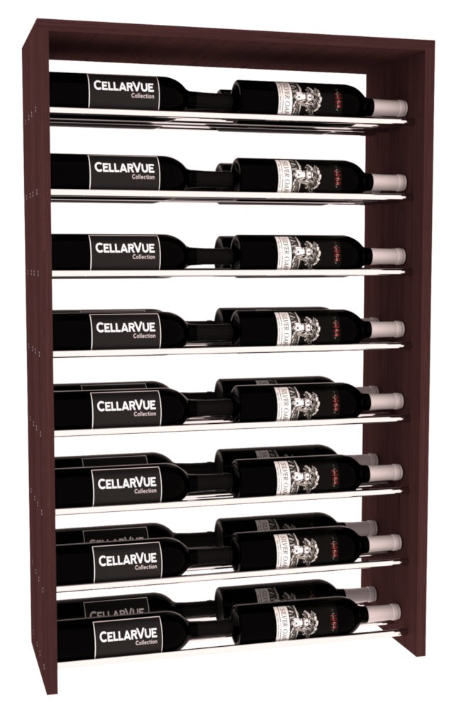 InstaCellar 26" Horizontal Double Deep Top Display – Grand Mahogany / Black stained