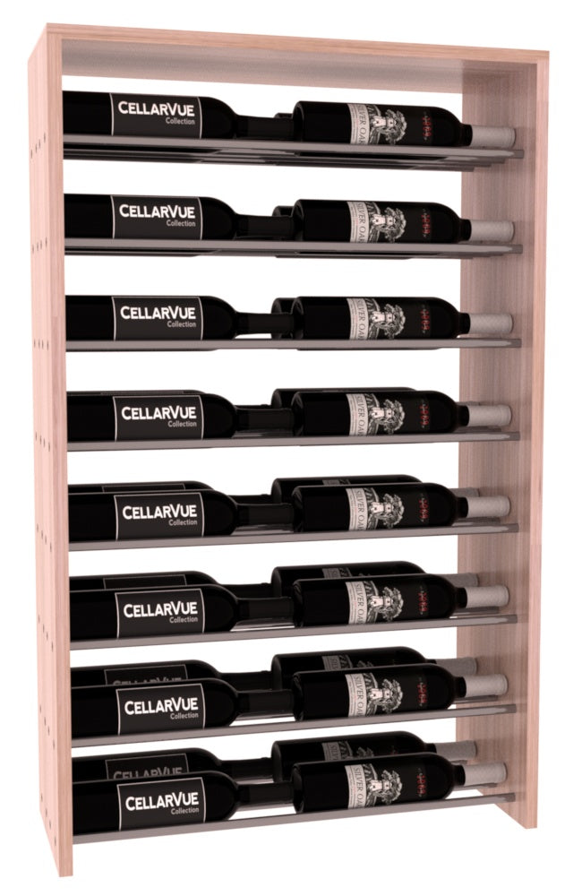 InstaCellar 26" Horizontal Double Deep Top Display – Gunmetal Rods – Ponderosa Pine / Oak stained