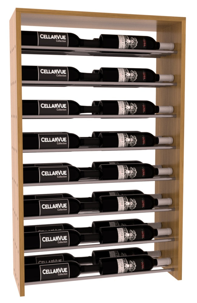 InstaCellar 26" Horizontal Double Deep Top Display – Gunmetal Rods – Ponderosa Pine / Cherry stained