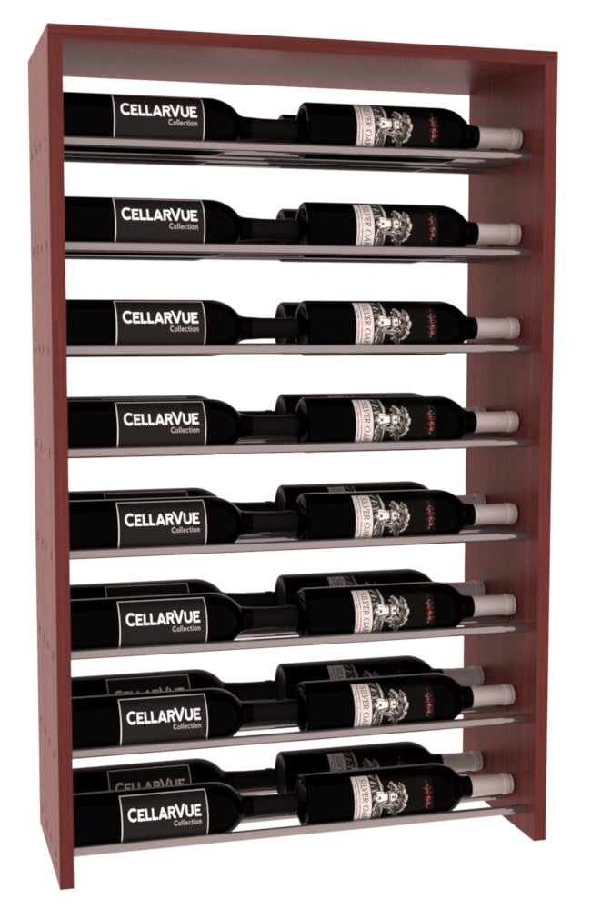 InstaCellar 26" Horizontal Double Deep Top Display – Gunmetal Rods – Ponderosa Pine / Walnut stained