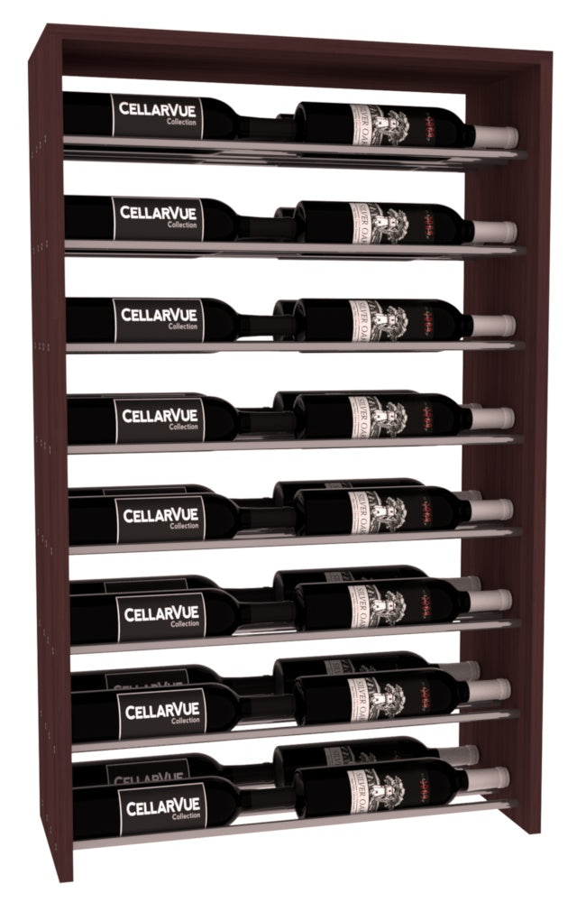 InstaCellar 26" Horizontal Double Deep Top Display – Gunmetal Rods – Ponderosa Pine / Black stained