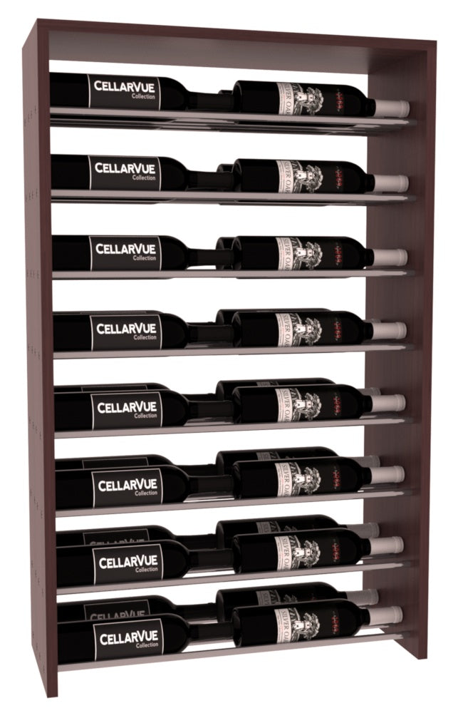 InstaCellar 26" Horizontal Double Deep Top Display – Gunmetal Rods – Ponderosa Pine / Greywash stained